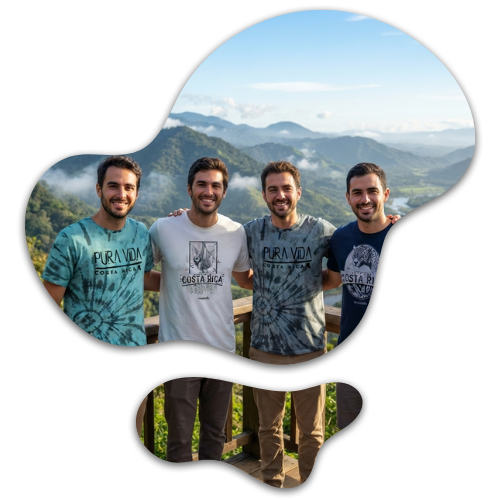 Grupo con camisetas Pura Vida Costa Rica